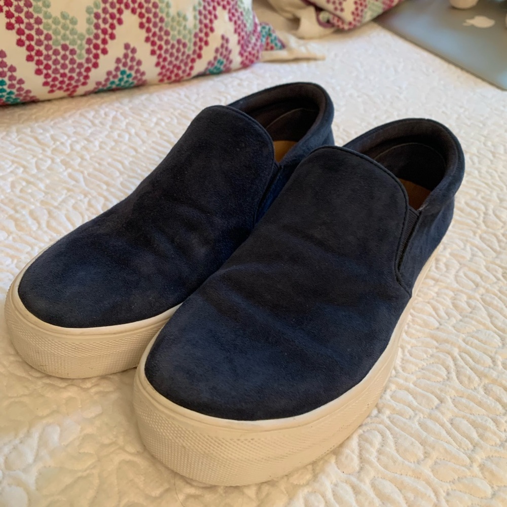 Navy Blue Steve Madden Platform Shoes